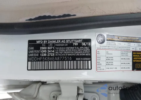 2014 Mercedes-Benz E 350 from USA, damaged, VIN WDDHF5KB6EA877516